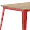 Flash Furniture 30x60 Table Brown Umbrella Top/Red Steel Frame JJ-T146120-BRRD-GG - alternate 2